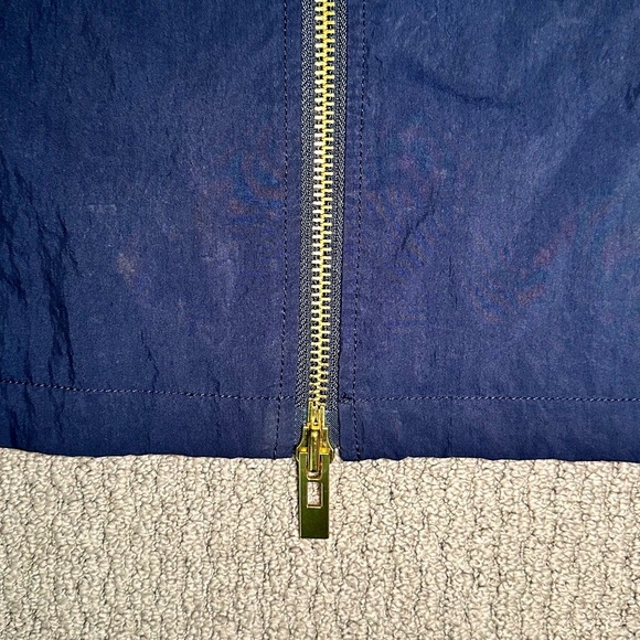 Han Kjobenhavn Navy Track Vest with Gold Tone Zipper and Logo Detail - Picture 4 of 10